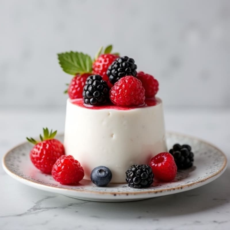 Silky Greek Yogurt Protein Mousse with Berries