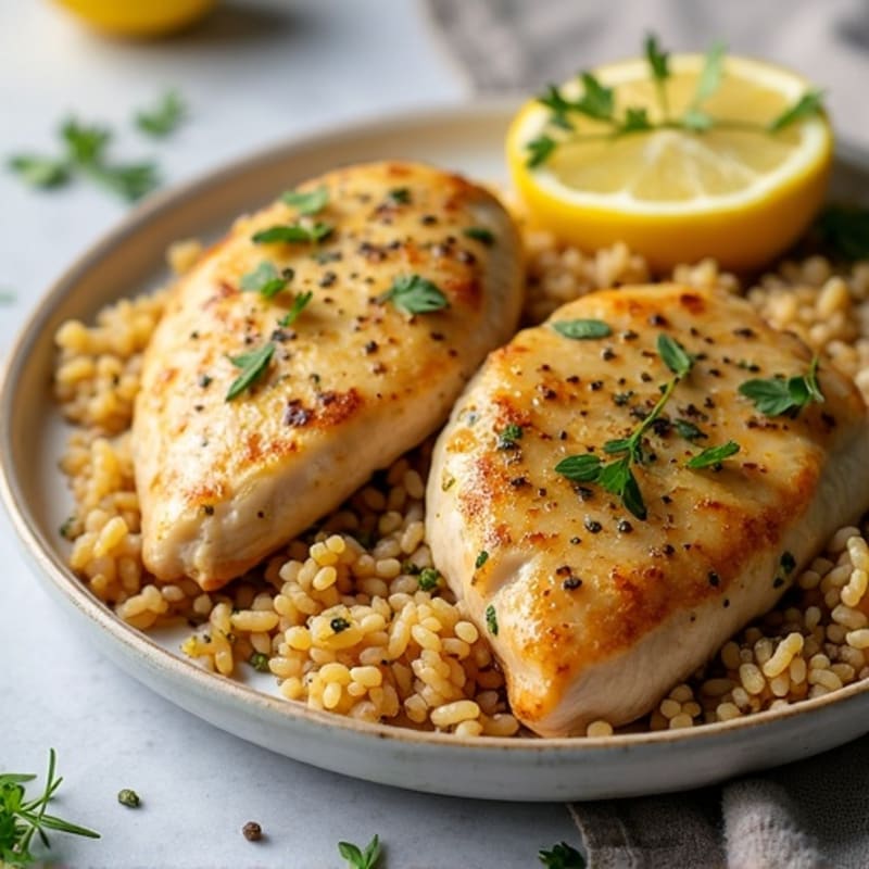 Sheet Pan Lemon Herb Chicken and Rice