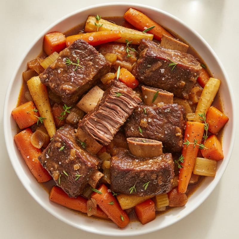 Braised Short Ribs with Root Vegetables