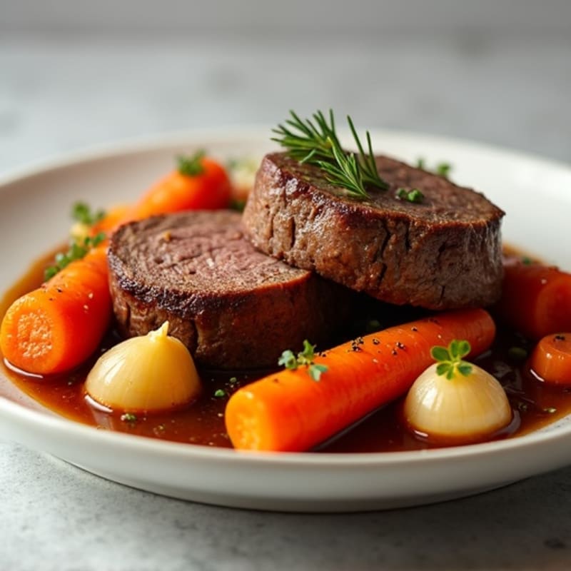 Tender Slow-Cooked Beef Pot Roast with Root Vegetables
