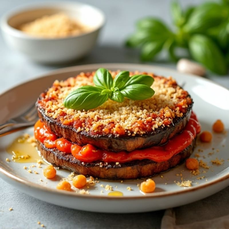 Crispy Baked Eggplant Parmesan with Fresh Herbs