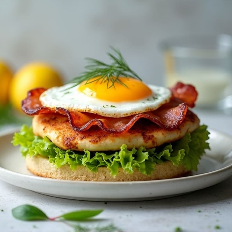Crispy Turkey Bacon Lettuce Stack with Herb Aioli