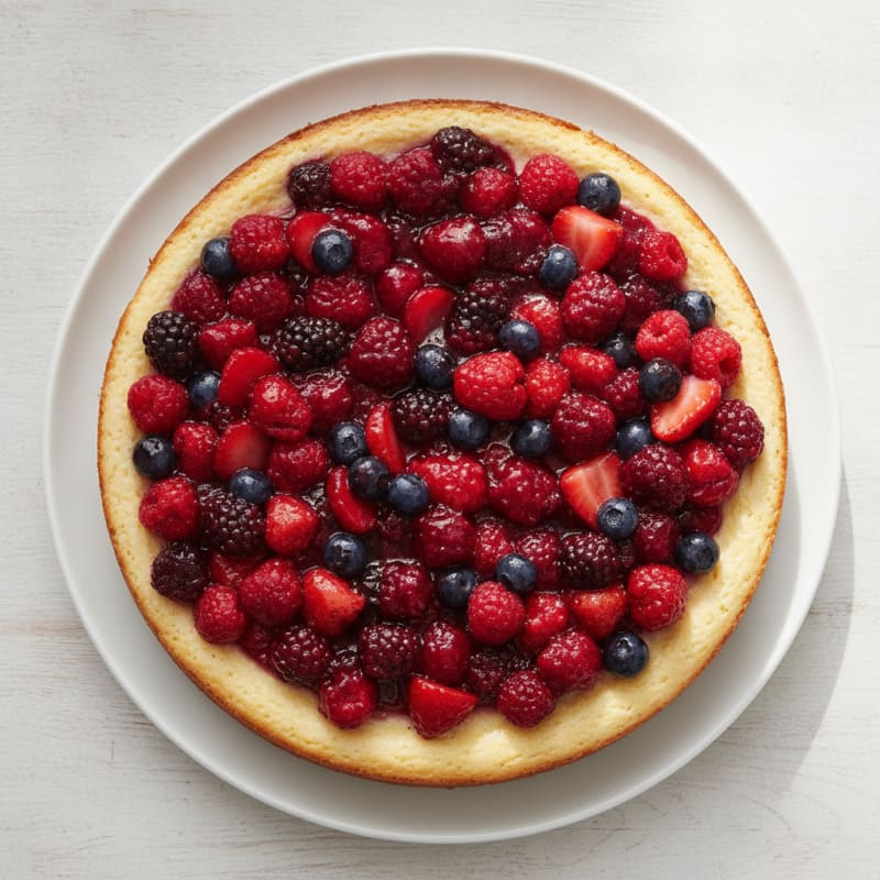 Cottage Cheese Protein Cheesecake with Mixed Berries