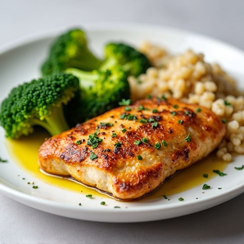 Grilled Chicken Breast with Quinoa and Broccoli
