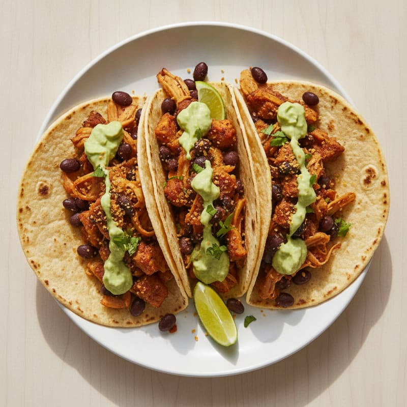 High-Protein Jackfruit and Tempeh Tacos