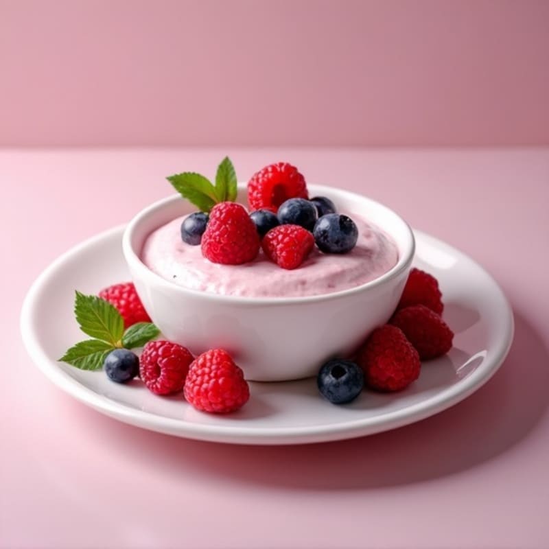 Silky Greek Yogurt Protein Mousse with Fresh Berries