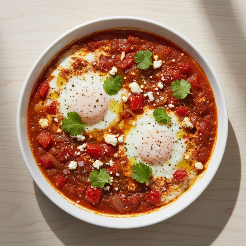 Zesty Baked Eggs with Smoky Tomato Sauce