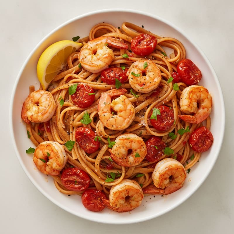 Spicy Calabrian Chili Shrimp Linguine