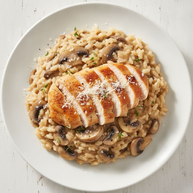Creamy Mushroom Risotto with Parmesan