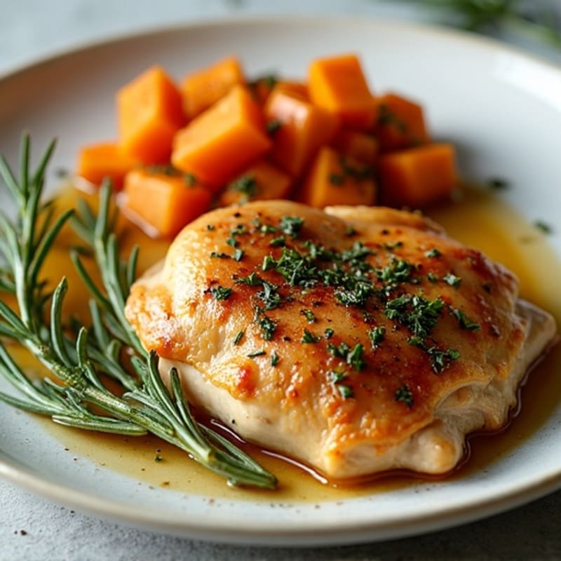 Sheet Pan Herb-Roasted Chicken and Sweet Potato