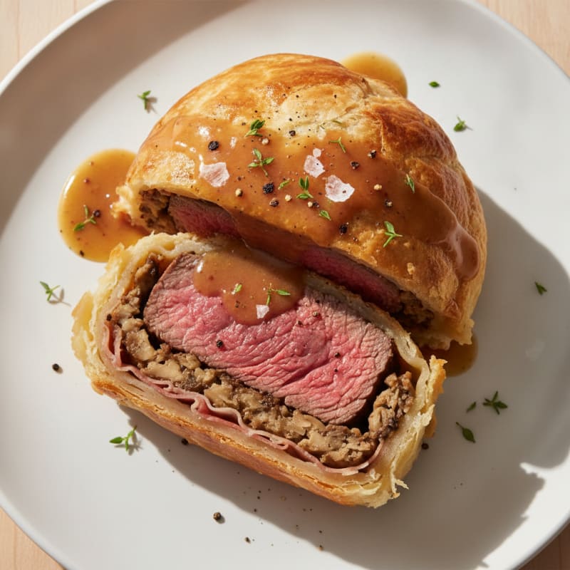 Classic Beef Wellington with Mushroom Duxelles