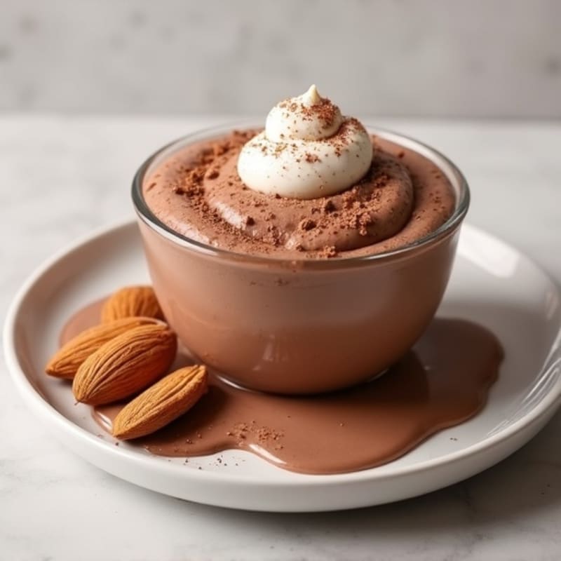 Silky Chocolate Protein Mousse with Almond Butter