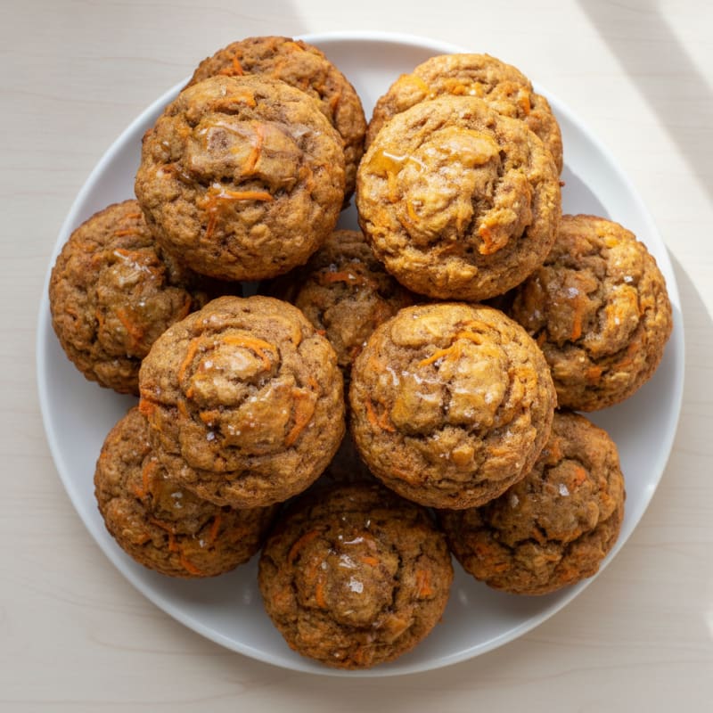 Spiced Carrot Oat Muffins