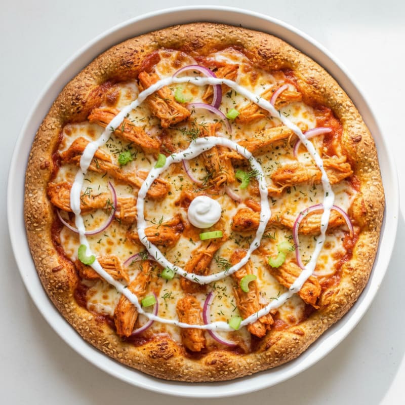 Crispy Buffalo Chicken Pizza