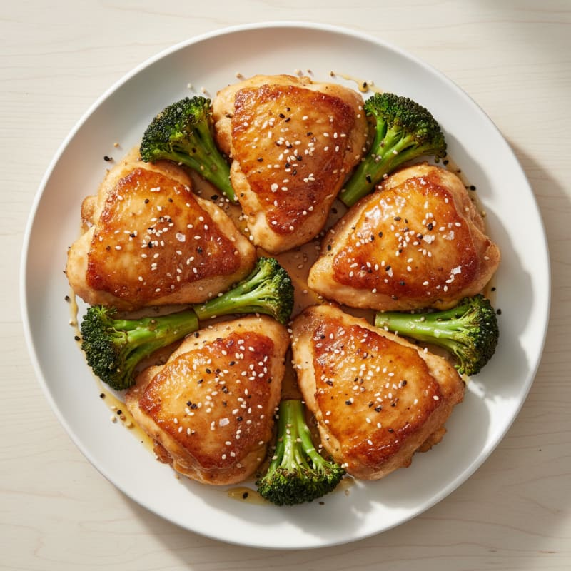 Crispy Honey-Garlic Chicken Thighs