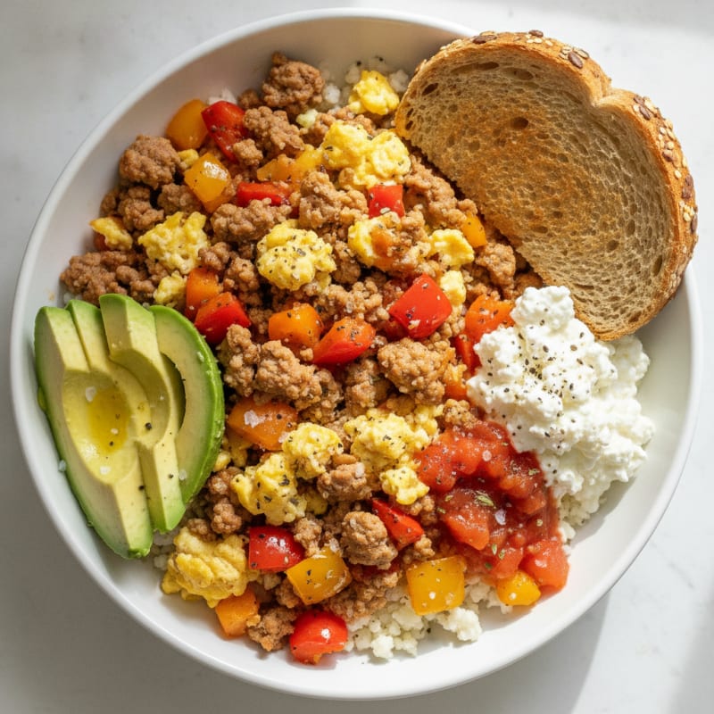 Mediterranean Bell Pepper & Egg Bowl