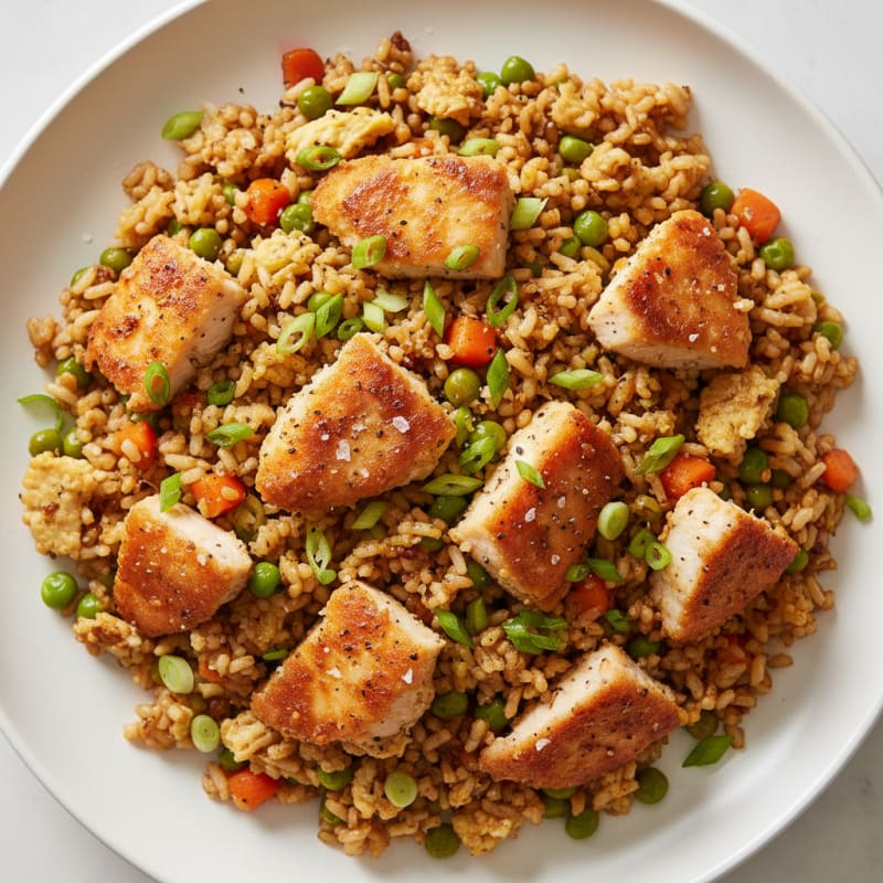 Crispy Sesame Chicken Fried Rice