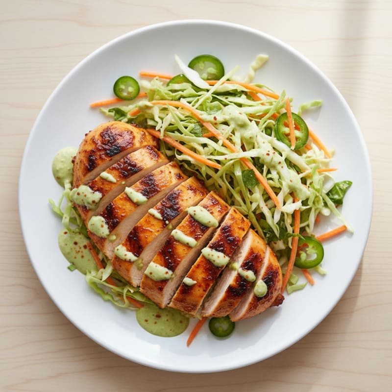 Chili Lime Grilled Chicken with Crunchy Slaw
