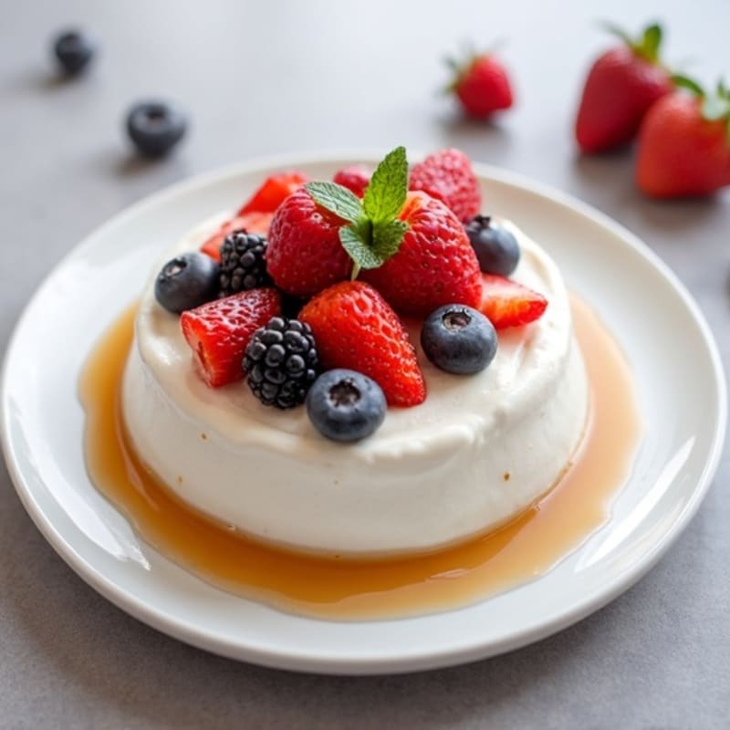 Silky Greek Yogurt Protein Mousse with Mixed Berries