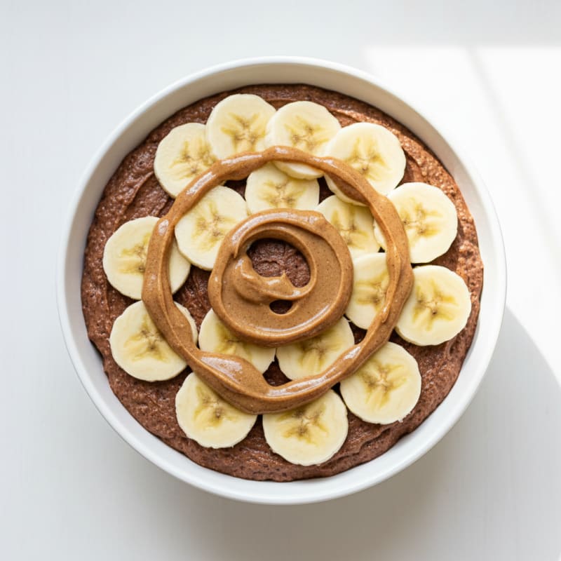 Silky Chocolate Protein Pudding with Sliced Bananas