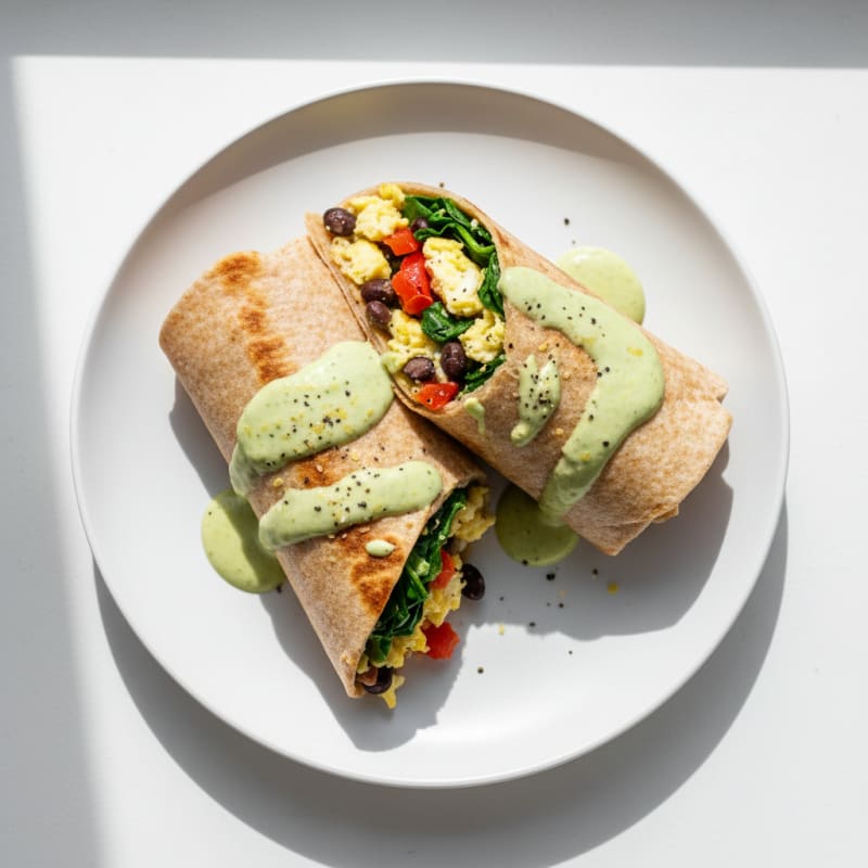 Zesty Scrambled Egg and Veggie Wrap