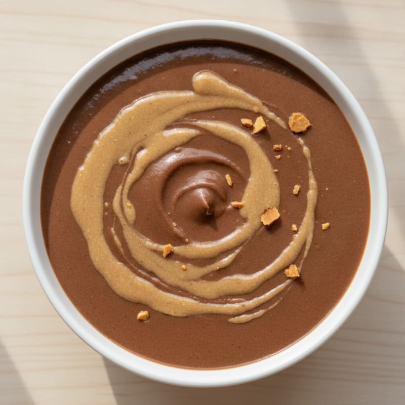 Silky Chocolate Protein Pudding with Almond Butter Swirl