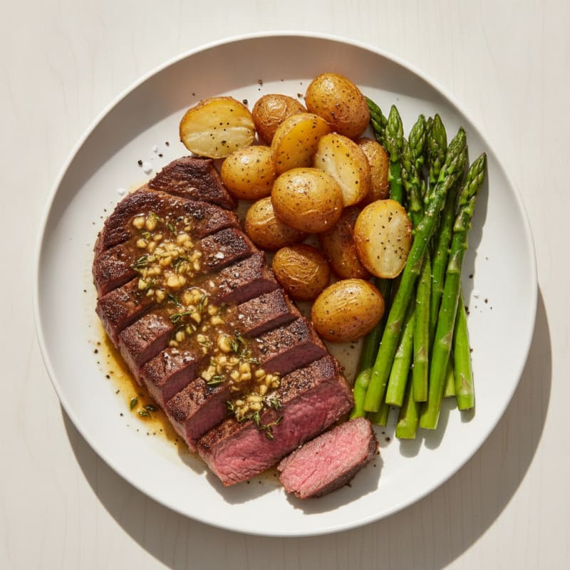 Pan-Seared Steak with Garlic Butter