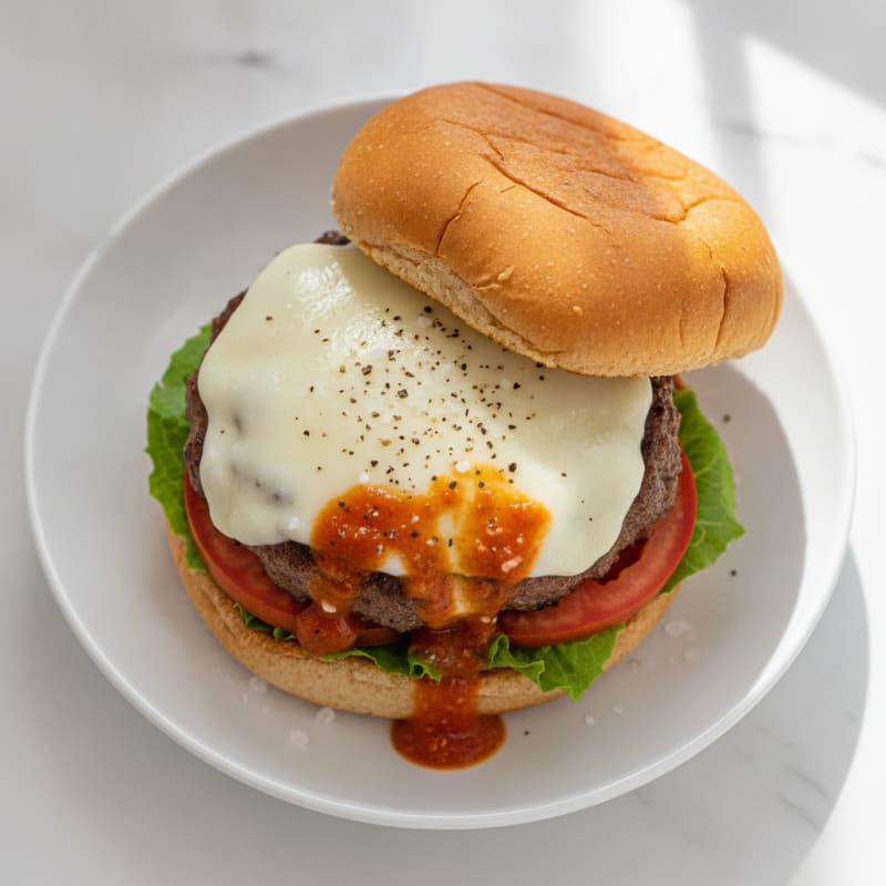 Mozzarella Burger with Marinara Aioli