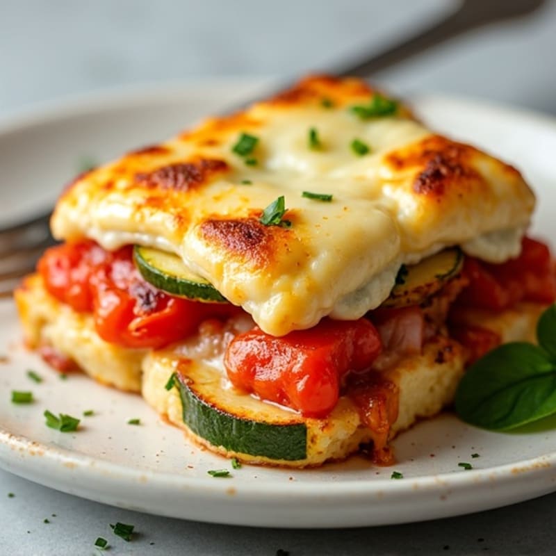 Cheesy Chicken and Roasted Vegetable Bake