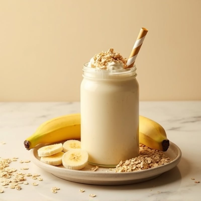 Creamy Vanilla-Banana Protein Smoothie