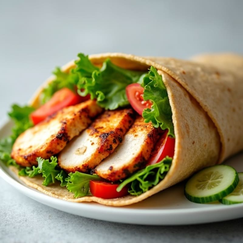 Grilled Chicken and Fresh Veggie Wrap