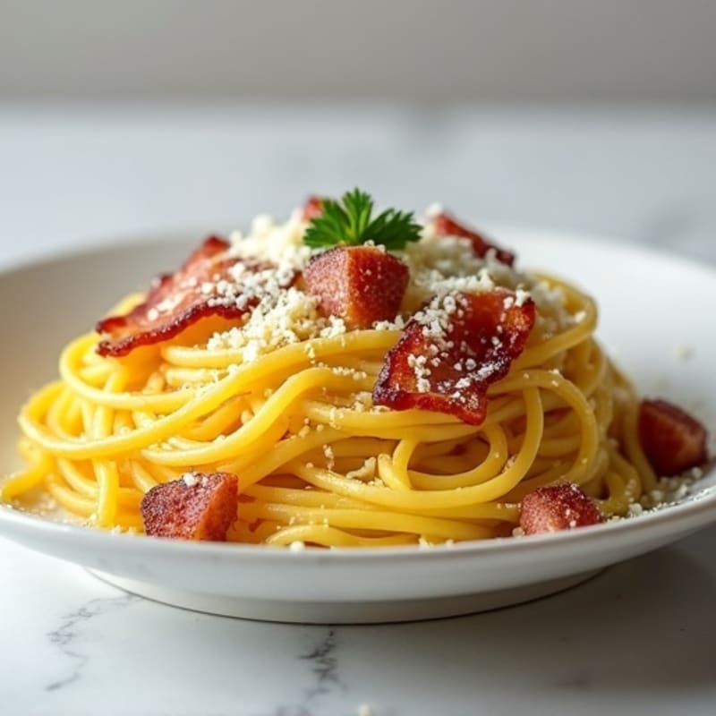 Creamy Turkey Bacon Spaghetti Squash Carbonara
