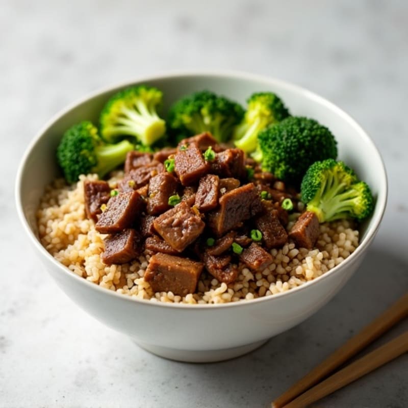 Ginger-Garlic Beef and Broccoli Rice Bowl