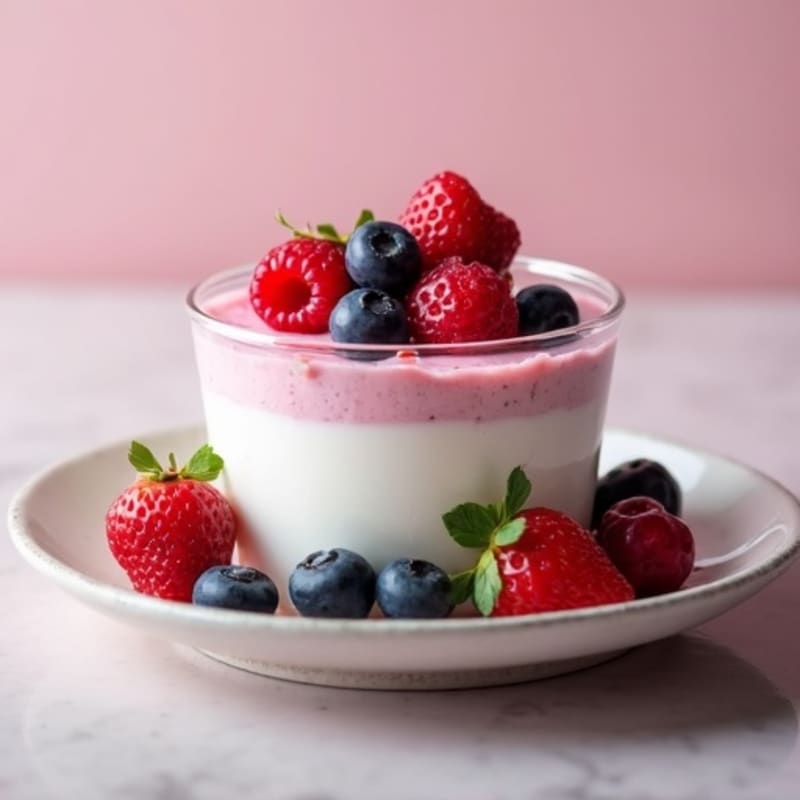 Greek Yogurt Protein Mousse with Fresh Berries