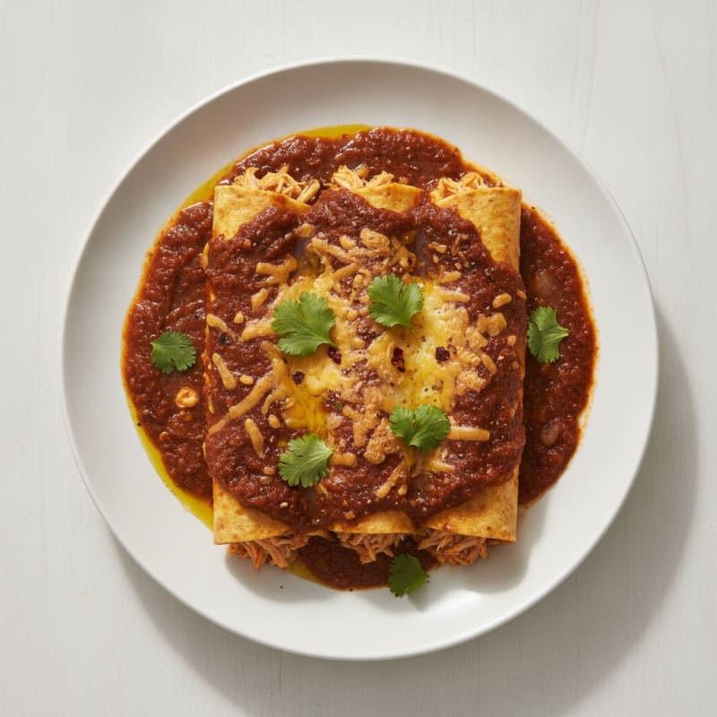 Chicken Enchiladas with Ancho Chili Sauce