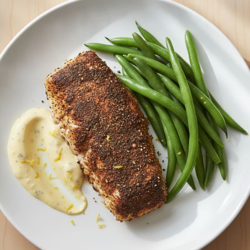 Cajun Blackened Catfish with Lemon Aioli
