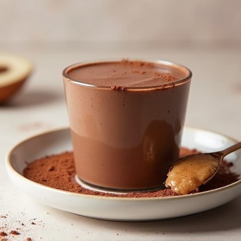 Creamy Chocolate Protein Pudding with Almond Butter
