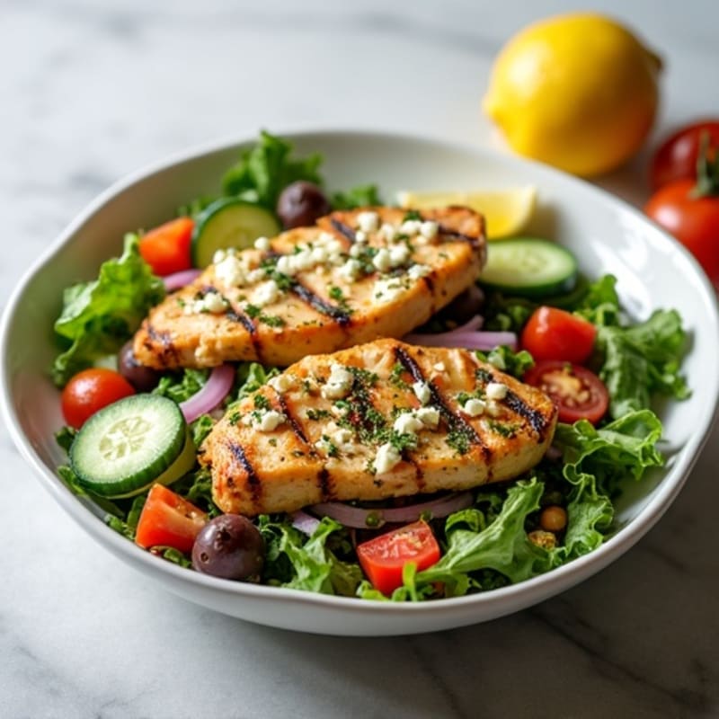 Crunchy Greek Chicken Salad with Fresh Herbs