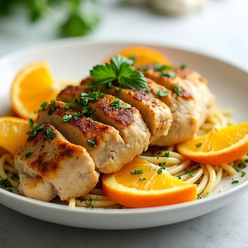 Citrus-Garlic Pulled Chicken with Fresh Herbs