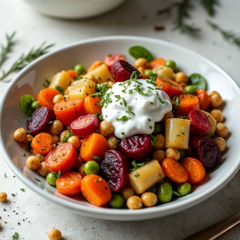 Crispy Herb-Roasted Root Vegetables with Protein Boost