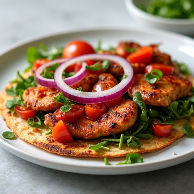 High-Protein BBQ Chicken Crispy Flatbread