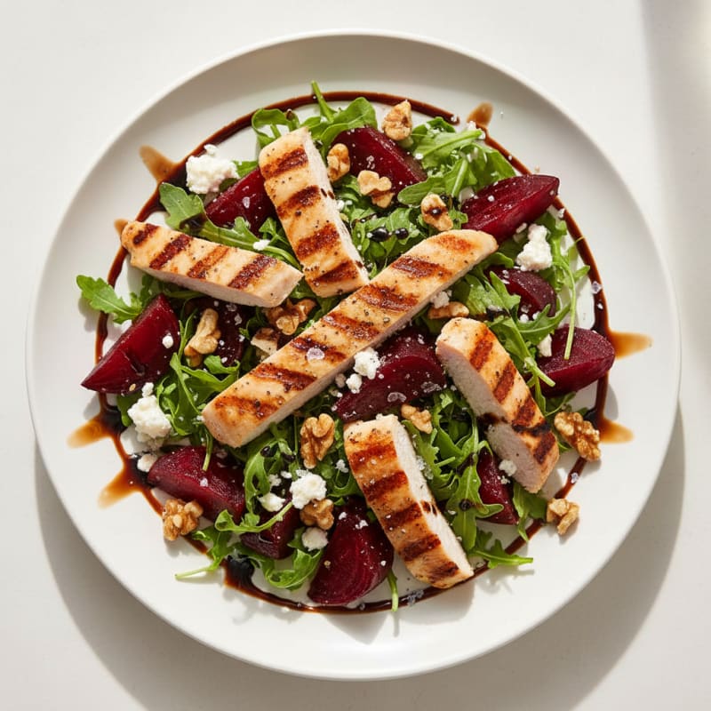 Roasted Beet and Feta Salad with Walnuts