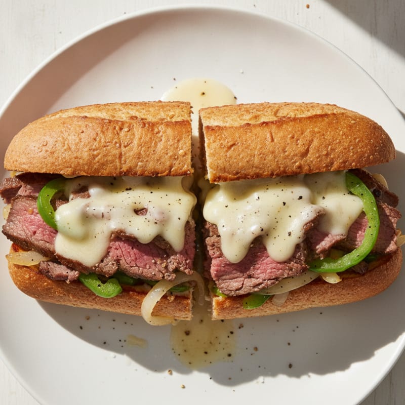 Classic Philly Cheesesteak Sandwich