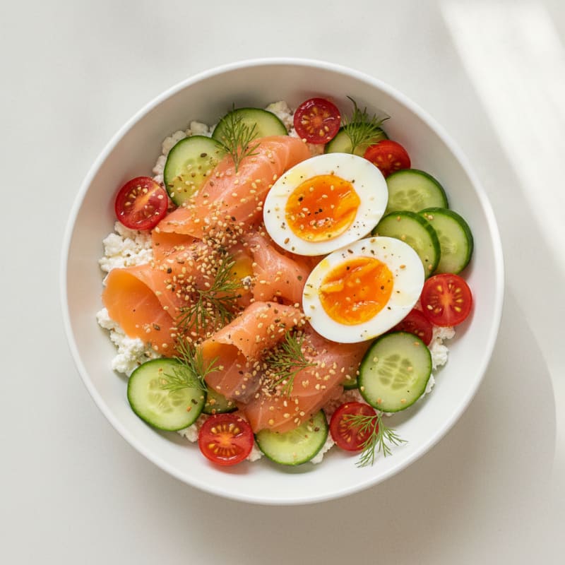 Savory Smoked Salmon Cottage Cheese Bowl