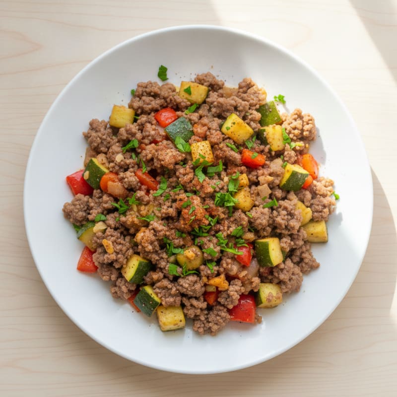 Hearty Ground Beef and Vegetable Skillet
