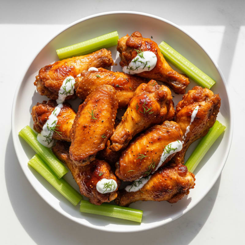 Crispy Spicy BBQ Chicken Wings