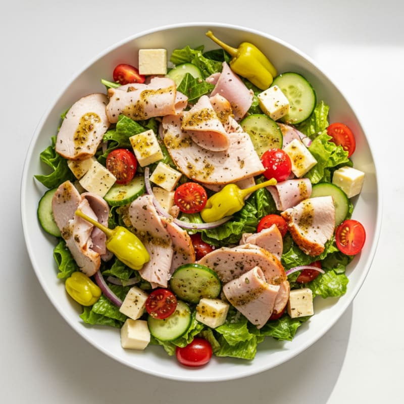 Deconstructed Italian Sub Salad Bowl