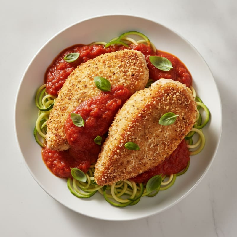 Parmesan-Crusted Chicken with Marinara