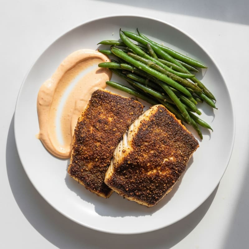 Blackened Catfish with Cajun Remoulade