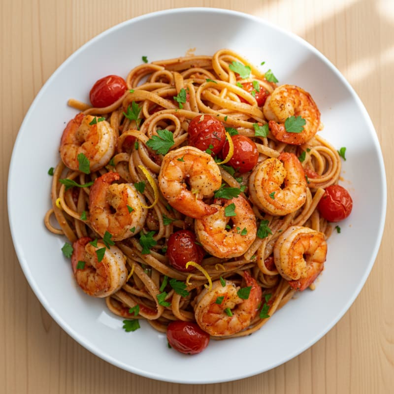 Spicy Calabrian Chili Shrimp Linguine